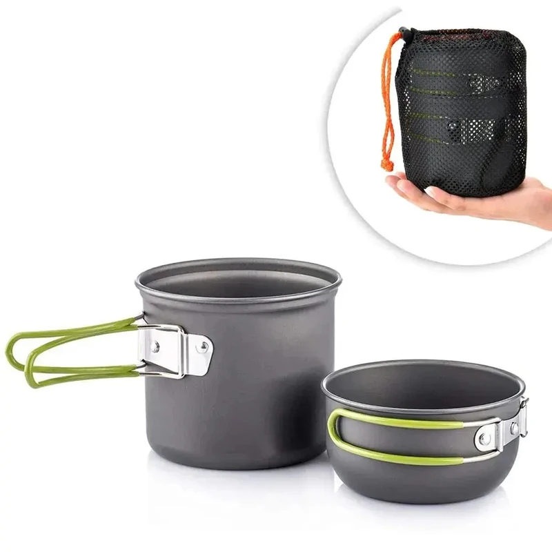 Camping Cooking Mess Kit - Ultra Hafif Kamp Tencere Seti: Kamp