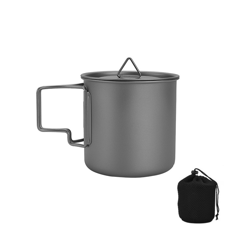 Camping Cooking Roll - Katlanır Saplı Titanyum Kamp Kupası Hafif