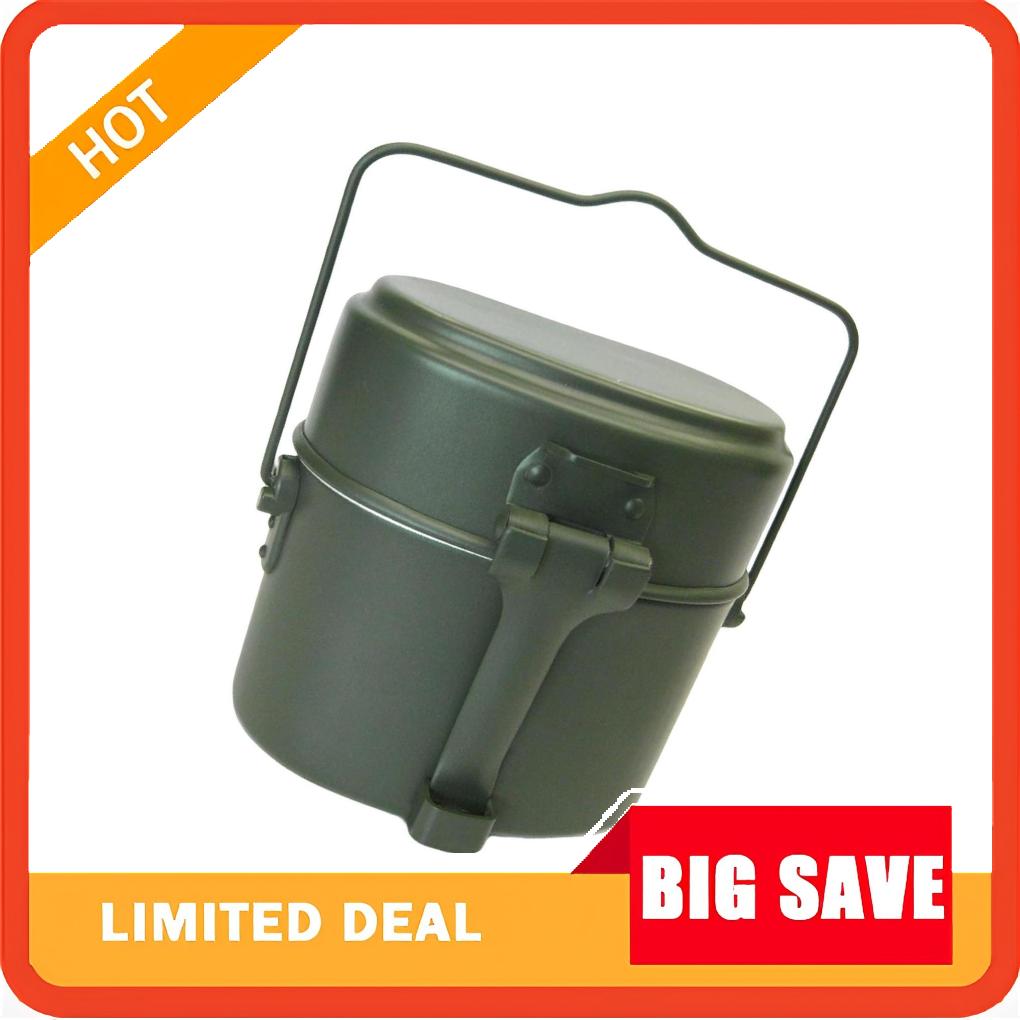 Camping Cooking Mess Kit - 3 adet/takım öğle yemeği kutusu alüminyum
