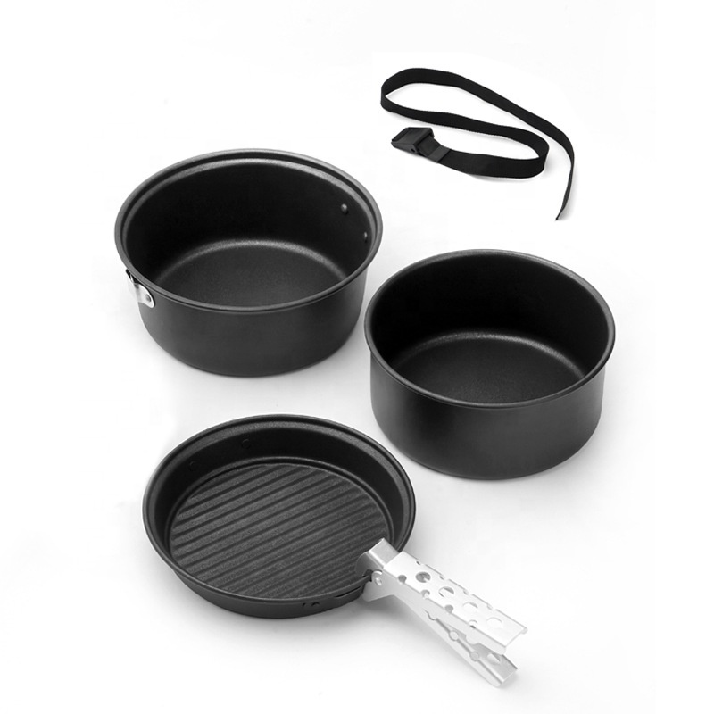 Camping Cooking Mess Kit - Açık Hava Alüminyum Kamp Yemek Takımı,