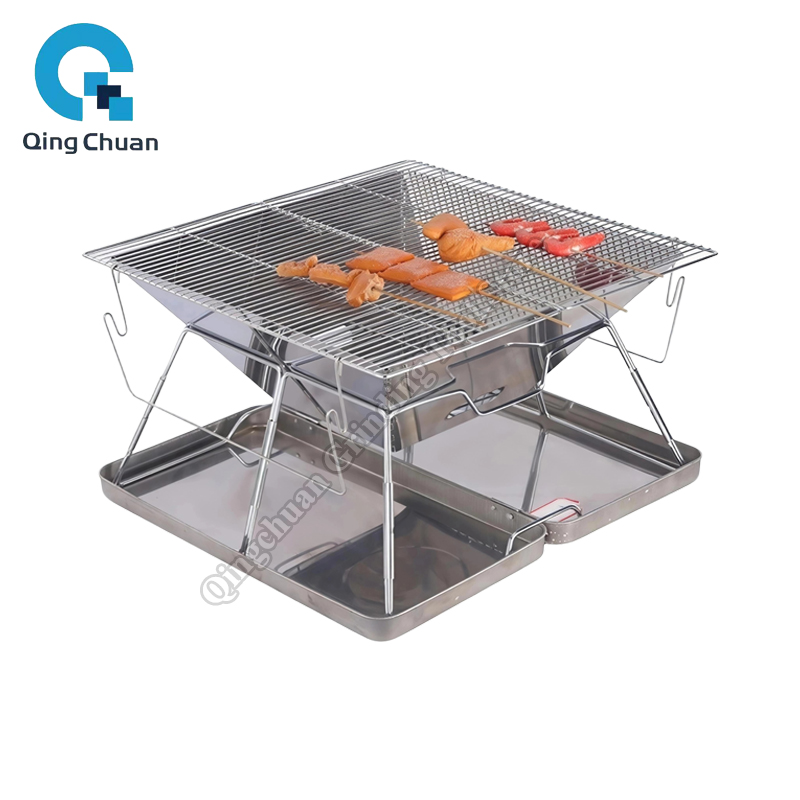 Camping Cooking Fire Stove - Kamp Mangalı Kömürlü Ocak Katlanabilir Paslanmaz