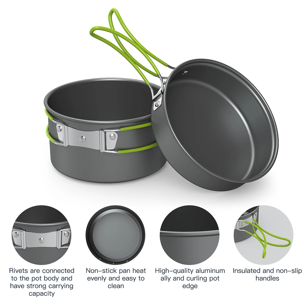 Quechua Camping Cooking Set - Açık Hava Pişirme Tenceresi Kamp Malzemesi