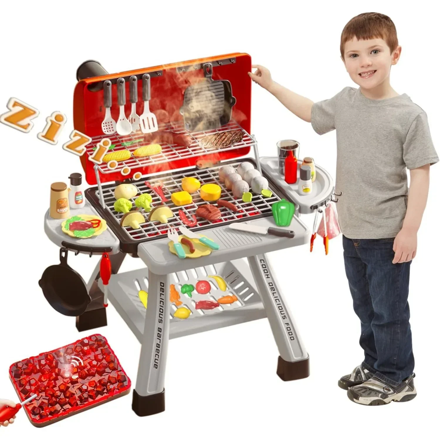 Camping Cooking Kids - Barbekü ızgara oyuncak seti çocuklar barbekü