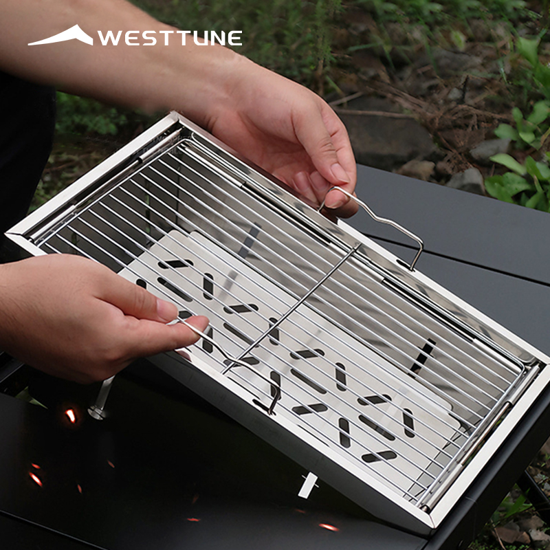 Camp Grill Portable Folding - WESTTUNE IGT Barbekü Izgara Katlanır Kömür