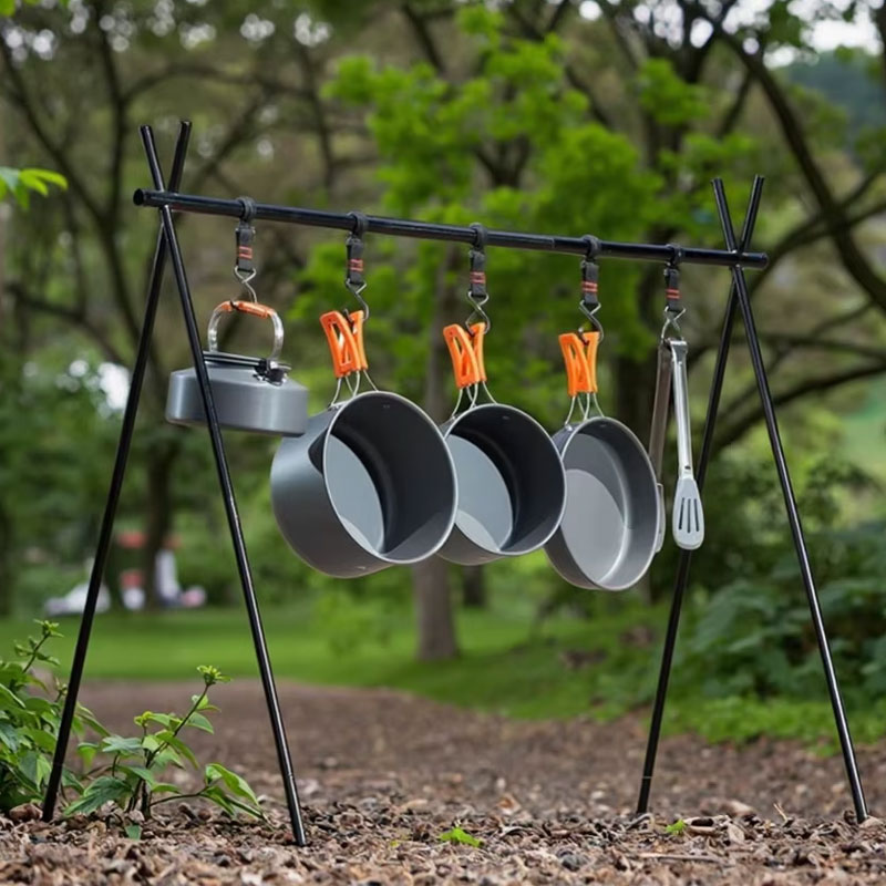 Camping Cooking Mess Kit - Kamp Pişirme Yapışmaz Hafif Gazlı Alüminyum