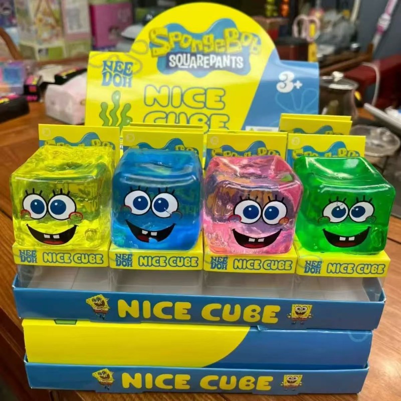 Fire Starter Cube - Spongebob Küp Sıkma Oyuncakı, Yavaş Geri
