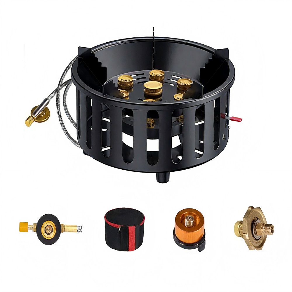 Camping Cooking Fire Stove - Yüksek Güçlü 7 Çekirdekli 21000W Taşınabilir