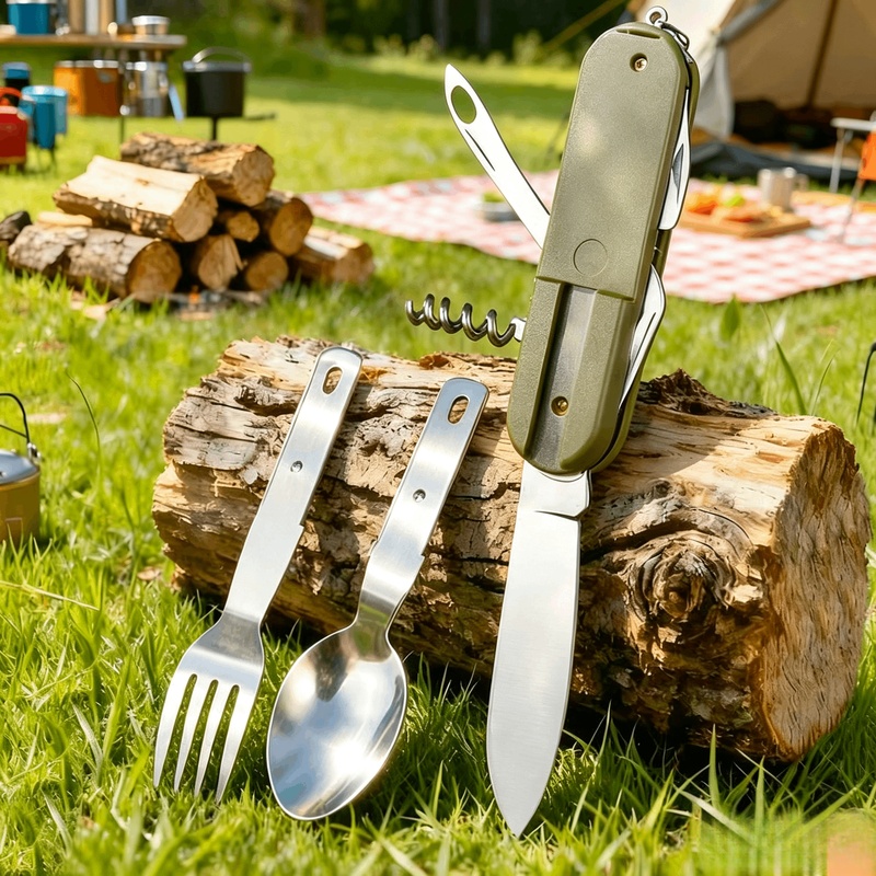 Paslanmaz Çelik 7'si 1 Arada K - Camping Cooking And Cutlery Set incelemesi ve fiyatı