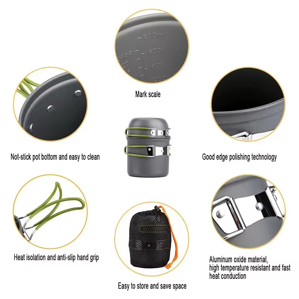 Ultralight Kamp Tencere Seti K - Camping Cooking Mess Kit incelemesi ve fiyatı