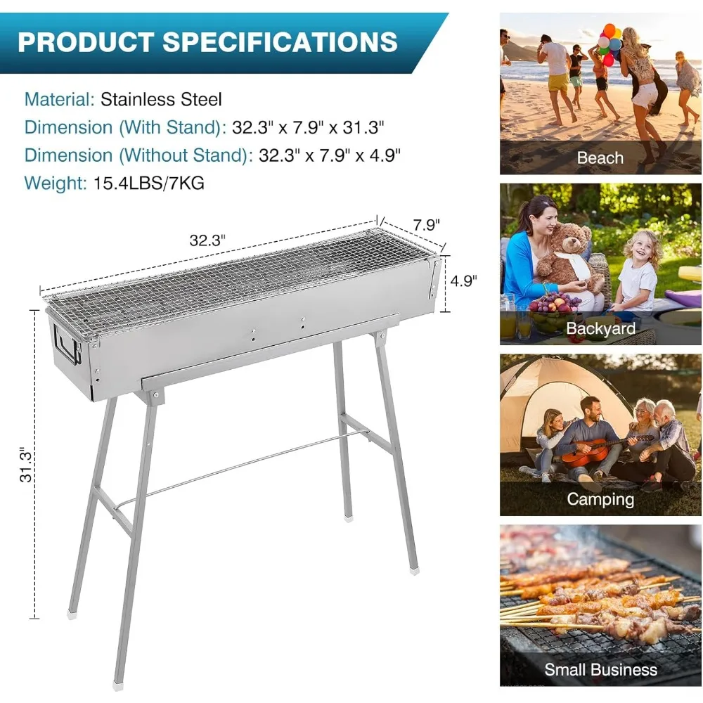 Taşınabilir Mangal, 81 cm X 20 - Camp Grill Portable Folding incelemesi ve fiyatı