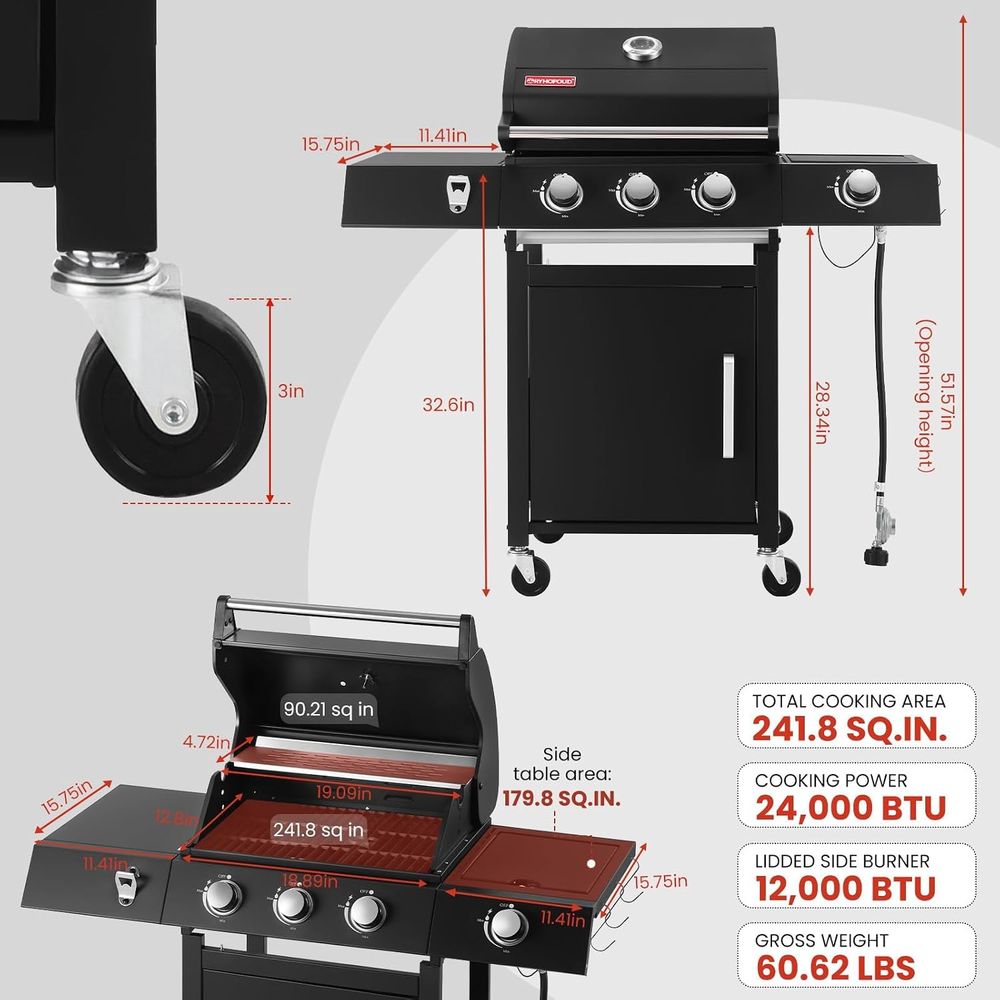 3 Brülörlü Propan Gazlı Izgara - Camping Cooking Top incelemesi ve fiyatı