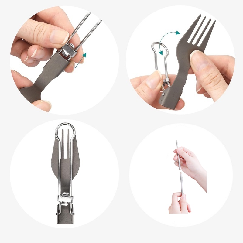 Titanyum Katlanabilir Gereç Se - Camping Cooking And Cutlery Set incelemesi ve fiyatı