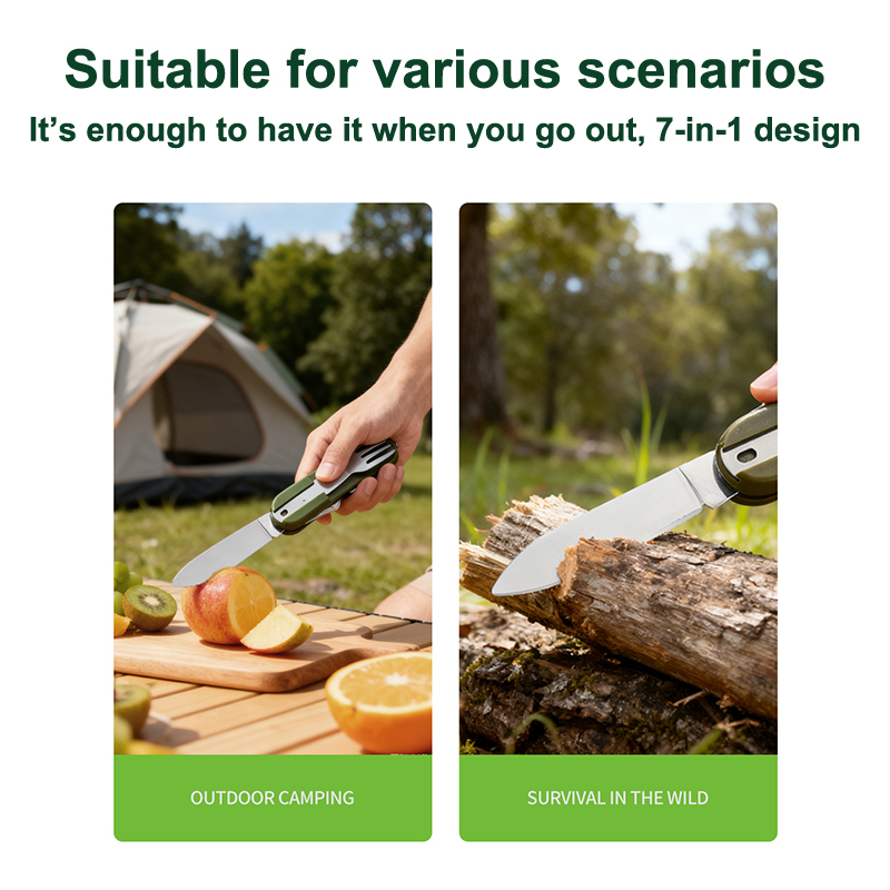 Yeni Paslanmaz Çelik 7In1 Kamp - Camping Cooking And Cutlery Set incelemesi ve fiyatı