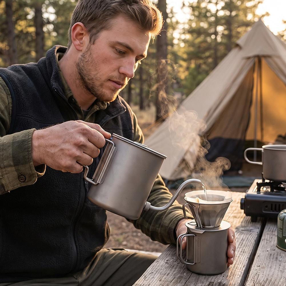 420ml Saf Titanyum Kamp Kahve  - Camping Cooking Lightweight incelemesi ve fiyatı