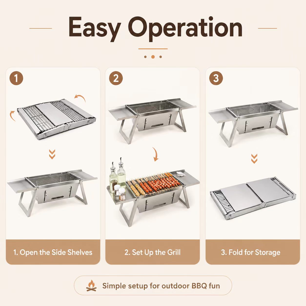 Katlanabilir Paslanmaz Çelik K - Camp Grill Portable Folding incelemesi ve fiyatı